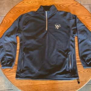 Mens Size Large NHL Pittsburgh Penguins Quarter Zip Polartec EUC,Smoke free home